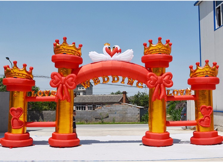 黔南红色婚庆气模拱门